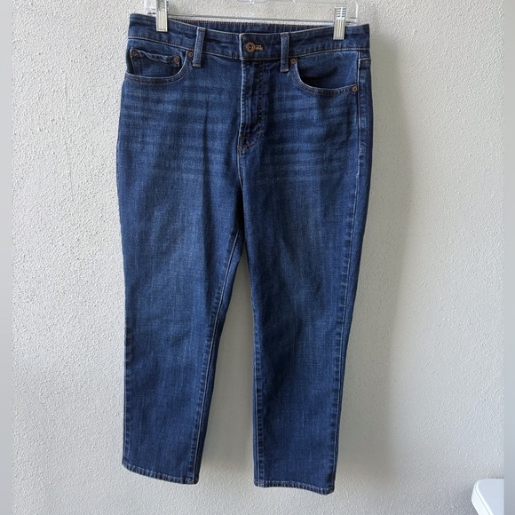 Talbots Flawless Size 10P High Waist Modern Ankle Dark Wash Jeans Denim Casual - Picture 1 of 14